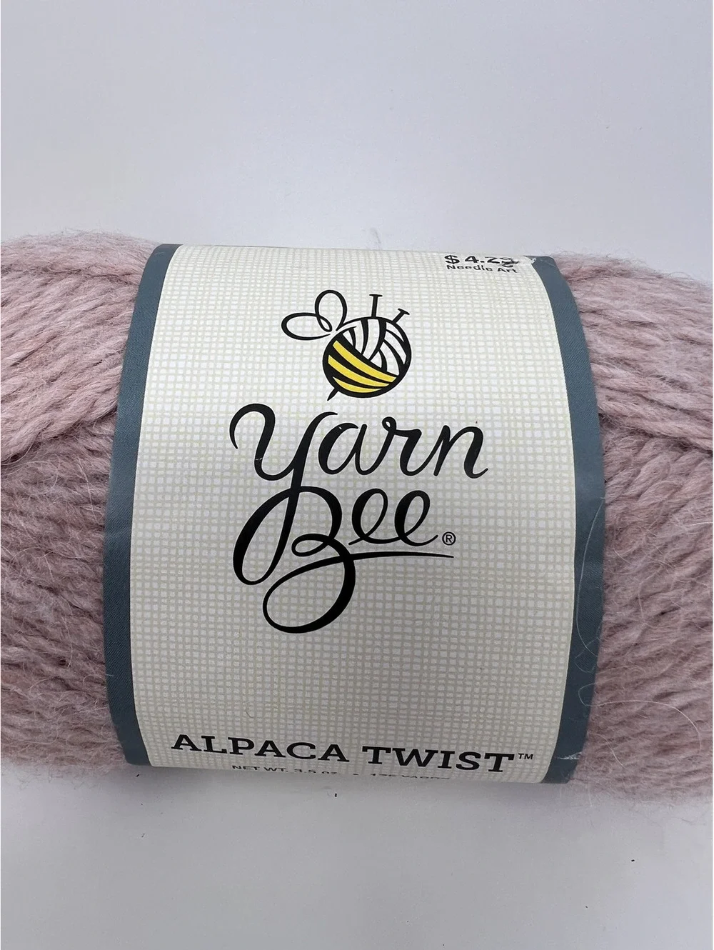 Yarn Bee Alpaca Twist Yarn Skeins - Mustard Yellow and Dusty Rose